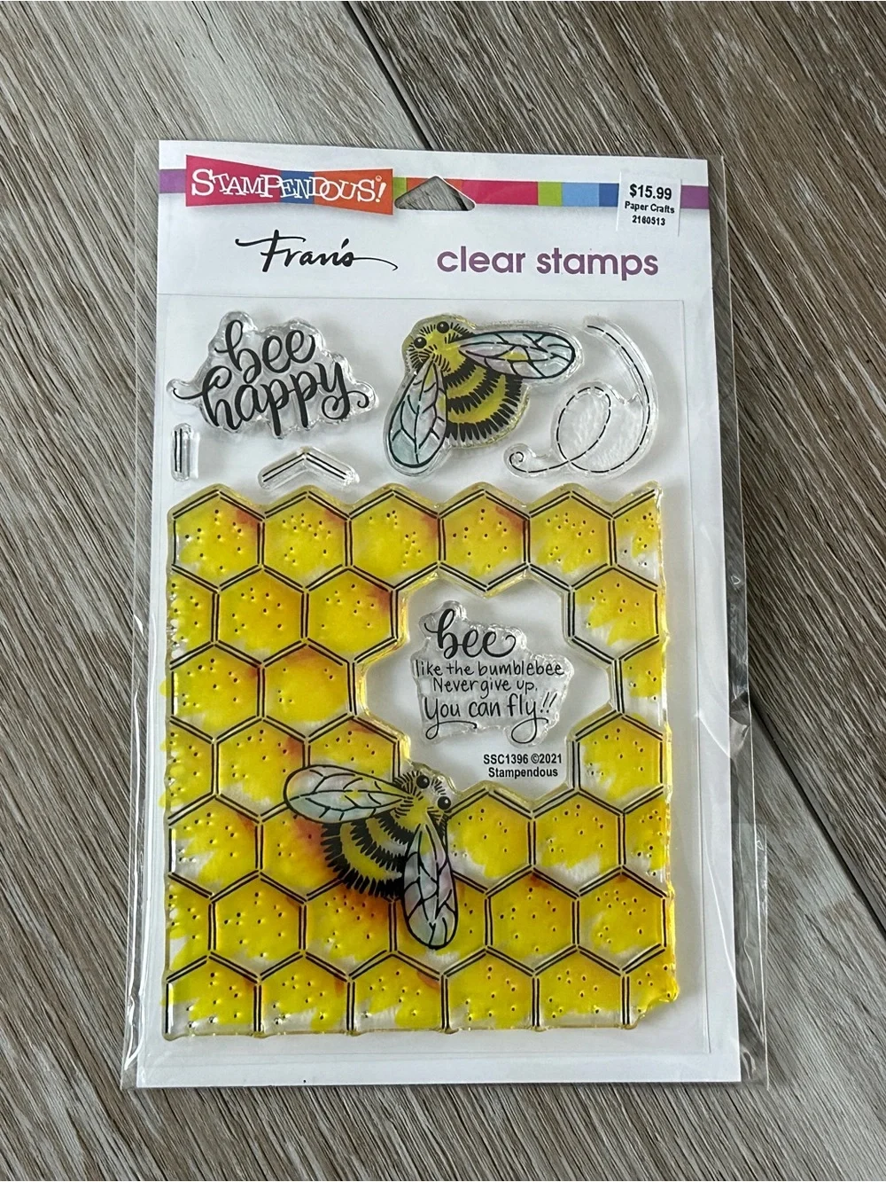 Stampendous Fran's Clear Stamp Set Bumblebee Happy Bumble Bee Cute!